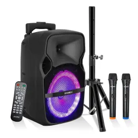 5 Core 810099499254 8 Inch Tws Pair Bluetooth Party Speakers 250 Watt Portable Karaoke Pa System