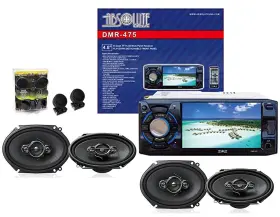 Dmr-475 Absolute Usa 826843977770 4.8 Inch Dvd/mp3/cd Multimedia Player Receiver 2 Pairs Pioneer