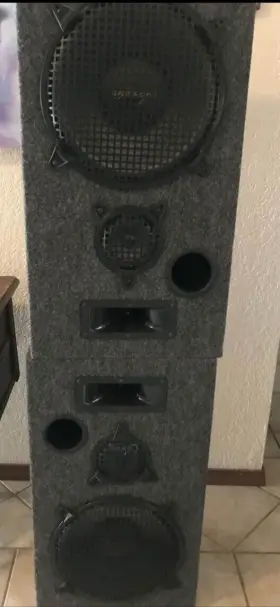 Nwx-1244 Acoustic Usa Pair Of 8 Ohm 300 Watt Floor Standing Speakers
