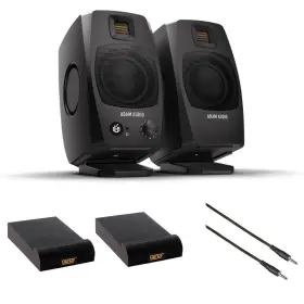 Add37dmpblk Adam Audio D3v Black Active Desktop Monitoring System With 2x Pad And Male Cable Kit