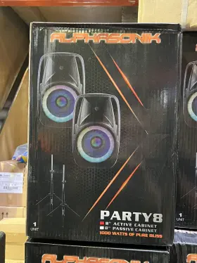Alphasonik 754220885229 8 Powered 1200w Pro Dj Amplified Loud Speaker Bluetooth Usb Sd Active
