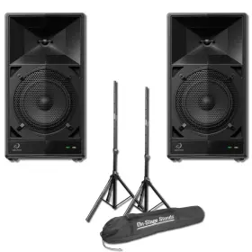 Ssp7900 Alphatheta Wave-eight 110-watt 8-inch Portable Dj Speaker Pair With Stands