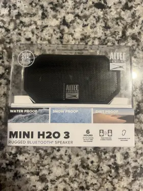 Imw257-blk Altec Lansing Mini H20 Rugged Waterproof Bluetooth Speaker - Black