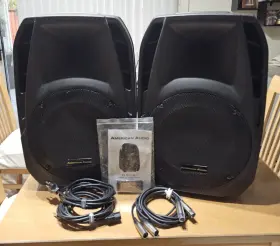Els12 American Audio Pair 12 Inch 2-way Active Bt Speakers X2 Powered