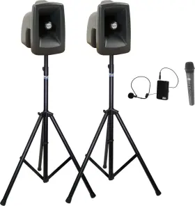 560225 Anchor Audio Megavox 2 Wireless Pa System With Handheld And Headworn Microphones