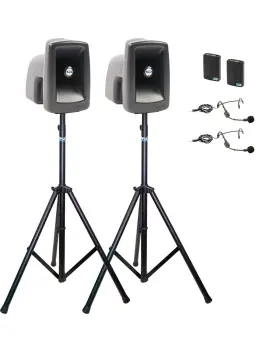 56250 Anchor Audio Megavox 2 Portable Pa System Pair With Wireless Headworn