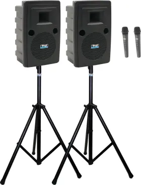 760200 Anchor Audio Liberty 2 Air Wireless Pa Set With Speaker Stands And Wh-link