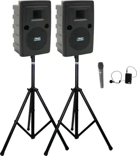 760225 Anchor Audio Liberty 2 Air Wireless Pa Set With Speaker Stands And Handheld