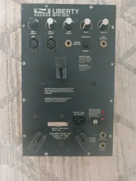 Mpa-3500 Anchor Liberty Pa Speaker Amplifier Plate Works Great