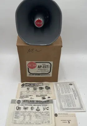 Ap-15tu Atlas Ied New Vintage Nos Emergency Loud Speaker/horn