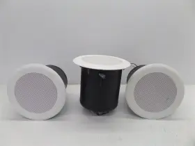 Fa136t87 Atlas Sound Lot Of 3 - 6in Coaxial Ceiling Speaker