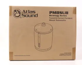 Pm8sub Atlas Sound 8 Inch Pendent Mount Subwoofer With 60-watt 70.7v Transformer P726