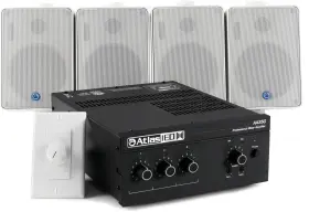 Atlasied 612079663750 Atlas Sound Complete Business Music 70v System Surface Mount