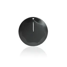 Hx21b Atlasied Skirted Knob Black 1 1/4 Inch Diameter