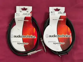 At690-6 Audio-technica Premium Speaker Cable 1/4 Inch -1/4 3ft And 6ft Lot Of 2 Pa Guitar Bass