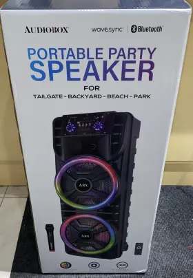Abx-214r Audiobox 810059431690 Dual 12 Inch Pa Loud Deep Bass Karaoke Speaker Includes Microphone