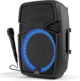 Abx-160r Audiobox 810059431973 15-in Portable Bluetooth Pa Speaker Karaoke Mic Lights 1000w 7h Battery