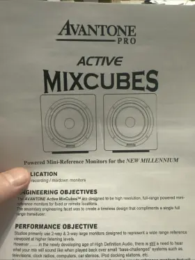 A274144 Avantone Pro Active Mixcube Studio Monitor Yellow Wired Xlr Fullrange Read Below