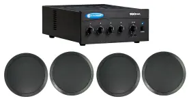 Cc80t Behringer 160ma Crown 70v Amplifier 4 Black 8 Inch Commercial Ceiling Speakers Restaurant/office