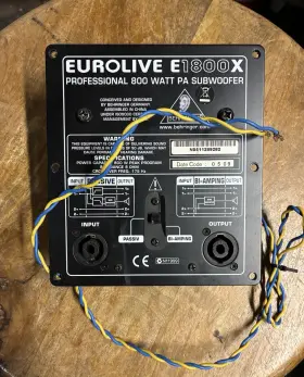 E1800x Berhringer Eurolive Crossover For Passive/bi-amping Subwoofer