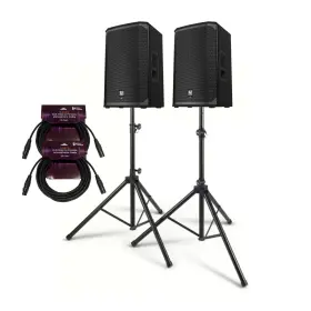 Ekx-12p Bosch Electro Voice Ekx 12p 12 Inch 1500w Powered 2 Pack Black Loudspeaker Bundle