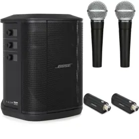 S1propsm58wbn2 Bose S1 Pro Multi-position Pa System And Shure Sm58 Wireless Pair Bundle