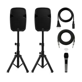 Bowens 850070283342 8-inch Bluetooth Pa Speaker Set Portable Speakers Wireless Microp