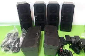 Pi-30ps Califone Field Array Powered Stereo Speakers System Lot Of 6x