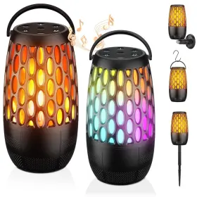 B0fp1n7vnv Caomukin Outdoor Speakers Portable Wireless Speaker Flame Lights Multi-sync Up