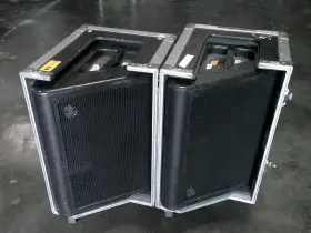 12am Clair Bros Lot Of 2 Two-way Active Stage Monitor Speakers With 2x Male Ep-4