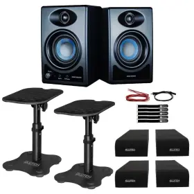 Cl-sg3bt-ndeskstands Clutch Active Powered 3.5 Inch 2-way Desktop Computer Studio Monitor Speakers W Desk Stands