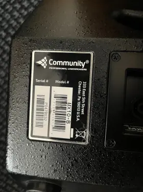 Mx10-b Community Set Of Six Stage Monitor Speaker Model With Cables Used