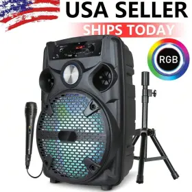 260425 Dazone 1100w Portable Bluetooth Speaker 8 Inch Subwoofer Party Pa System Tripod Microphone