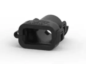 180176-6ea Deutsch 4004132803 1670365-1 - 2-3pos Cover Black Amp Heavy Duty Sealed Connector