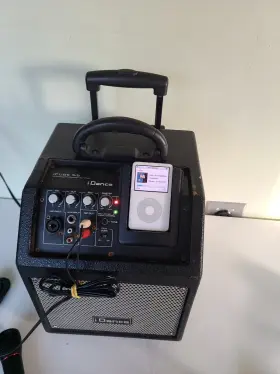 Icube90 Dj-tech Idance Icube 55 Powered Wireless Pa System Speaker For Ipod Tested/work Read