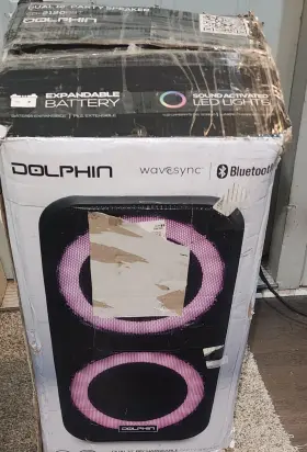Sp-2120rbt Dolphin Dual 12 Inch Portable And Rechargeable Party Speakers With Lights