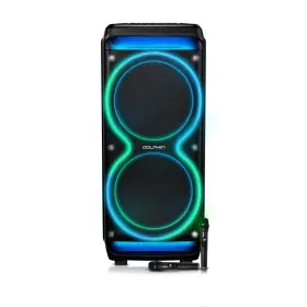 Sp-5200rbt Dolphin Dual 15 Inch Party Speaker With Led Lights And Wireless Mic