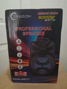 5000w Dragon Dr777 Professional Speaker 8-inch Bluetooth Fm Radio Remote Aux