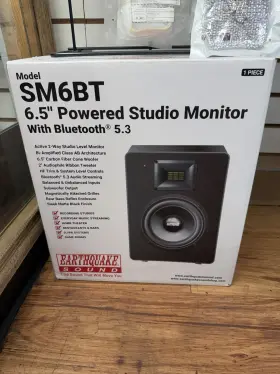 Sm6bt Earthquake Sound 6.5 Inch Powered Studio Monitor Bluetooth Black Active