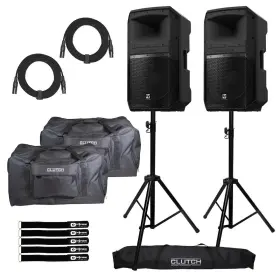 Electro-voice 735345469655 Electro-voice Eviva 15p 15 Inch 2-way Powered Portable Active Speakers Pair W Bags