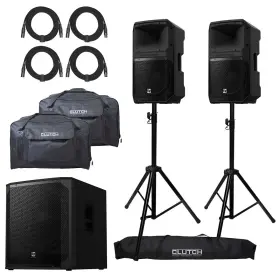 Electro-voice 735345469662 Electro-voice Eviva 12p 12 Inch Powered Portable Speaker 2-pack W 18 Subwoofer