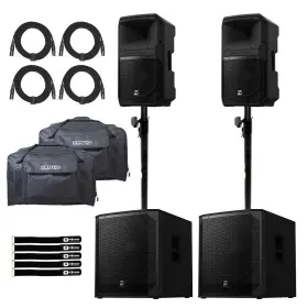 Electro-voice 735345469679 Electro-voice Eviva 12p 12 Inch Powered Portable Speakers W 18 Subwoofers Pack