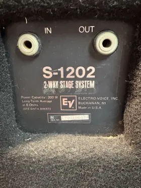 S-1202 Electro-voice Ev S1202 Speaker Cab With Horn And Crossover Not Working