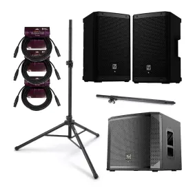 Zlx-8p-g2 Electro-voice Zlx 8p G2 8 Inch Black 2 Pack Powered Loudspeaker Bundle