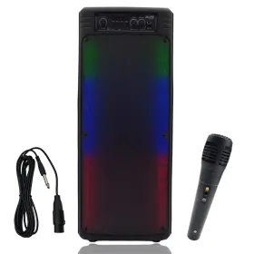 Pkl28bt Emb 1000w Dual 8 Inch Trolley Speaker With Aux Lights Fm Usb Bluetooth