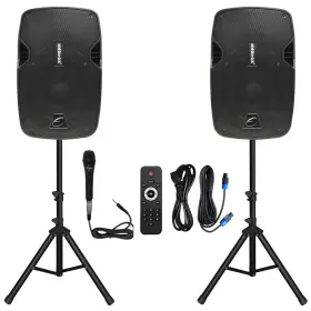 Exoton 715917402129 10 Inch Professional Dual Powered Pa Speakers 2-way Active&passive Loudspeak