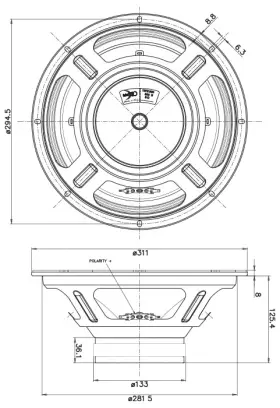 Ftl-12fe300-03004320 Faital 12fe300 12 Inch - 250 W 97 Db 8 Ohm