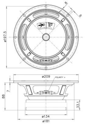 Ftl-8fe300-00204322 Faital 8fe300 8 Inch - 250 W 95 Db Ohm