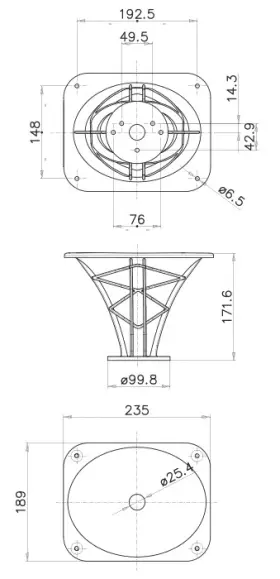 Ftl-lth102-tr390103 Faital Lth102 1 Inch Elliptical Tractrix