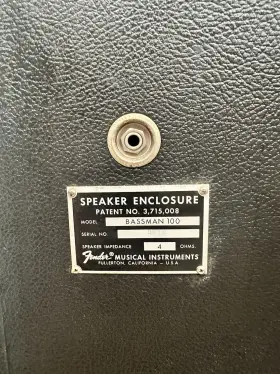 0065515000 Fender Bassman Eminence 100 10 4ohm Speaker Tested And Working